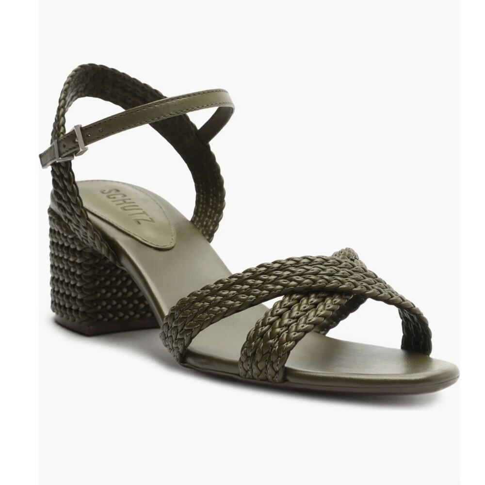 SCHUTZ KARIMA BLACK SANDALS WOMENS DESIGNER SHOES SIZE 7 NEW